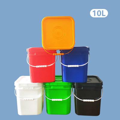 China 10L Square HDPE Plastic Container For Dry Goods Packing Liquid Storage for sale