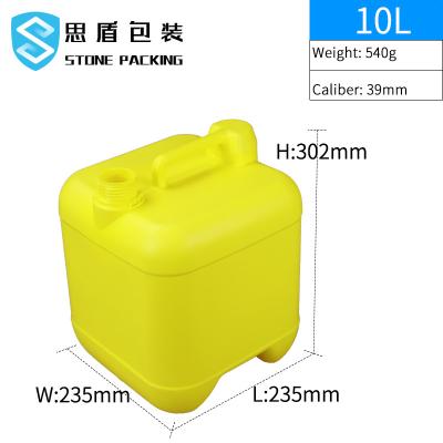 China Caliber 39mm Chemical Jerry Can 10L Plastic Containers 360*300*410mm for sale