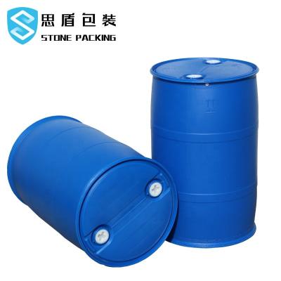 China Sealed Oil Blue HDPE 55 Gallon Plastic Drum Screw Cover for sale