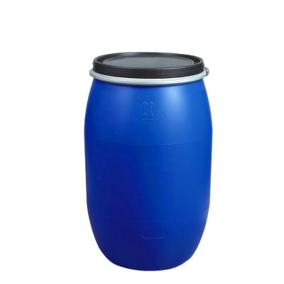 China Cylindrical Blue Chemical 200l 55 Gallon Plastic Drum 585*970mm 9kg for sale
