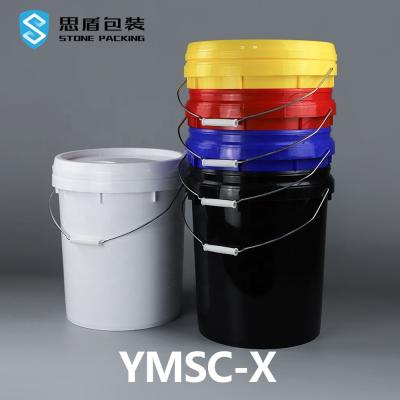 China Branco do tampão de filtro do óleo cinco galões cubeta da pintura de 20 litros com tampa ISO9001 à venda