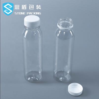 China 32mm PET Plastic Bottles 350ml For Beverage Milk Juice for sale