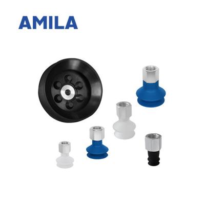 China High Strength Round Suction Cups , FGA Bellows Vacuum Cups 11 To 78mm Diameter for sale