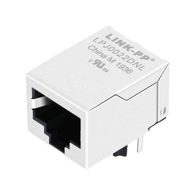 China Bothhand LF1S022 Compatible LINK-PP LPJ0022DNL 10 Base-T Tab Down Without Led 1 Port Magnetic RJ 45 Jack for sale