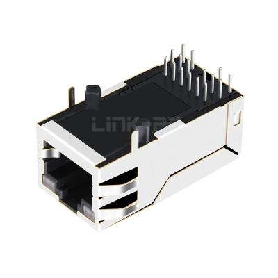 China Belfuse 2250368-1 Compatible LINK-PP 10G Base-T 4PPoE 60W Rj45 MagJack  Tab Up With Leds for sale