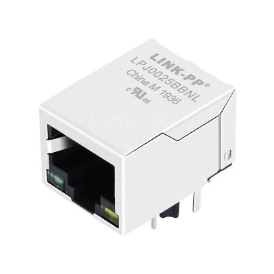 China Bothhand KLU1S516-43 LF Compatible LINK-PP LPJ0025BBNL 10/100 Base-T Tab Down Green/Yellow Led 1x1 Port 8P8C amp connector rj45 for sale