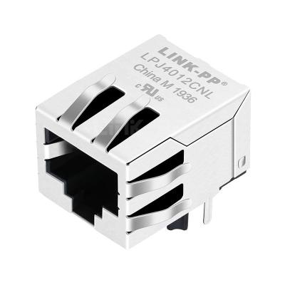 China XFMRS XFATM9-C1-4MS Compatible LINK-PP LPJ4012CNL 10/100 Base-T Tab Down Without Led Single Port 8 Pin RJ 45 Keystone Connector for sale