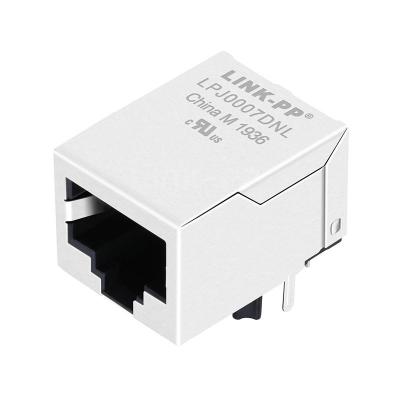 China LJ-N17S1A-YE-F Compatible LINK-PP LPJ0007DNL 10/100 Base-T Tab Down Without Led One Port 8P8C Magjack ICM RJ45 for sale