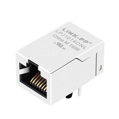 China WE MIC24310-0101T-LF3 Compatible LINK-PP LPJ1014DNL 10/100 Base-T Tab Up Without Led Single Port Shielded RJ45 Socket Connection for sale