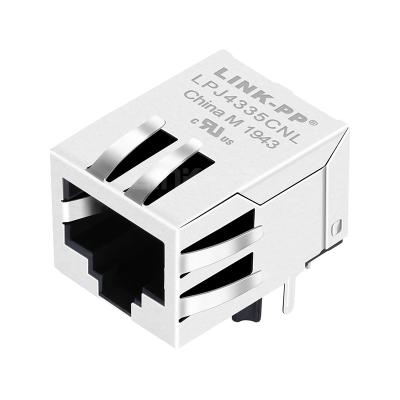 China LPJ4335CNL 10/100 Base-T PoE RJ45 Female Connector Tab Down Single Port Without Led for sale