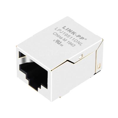 China LPJ19511DNL 10/100 Base-T  Without LED Tab Down Shielded SMT RJ45 Connector for sale