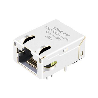 China Belfuse G10-1GHT-035 Compatible LINK-PP LPJK9072A110NL 10G Base-T Tab Up Yellow&Green/Green Led 1 Port Low Profile Ethernet RJ45 ICM Connector for sale