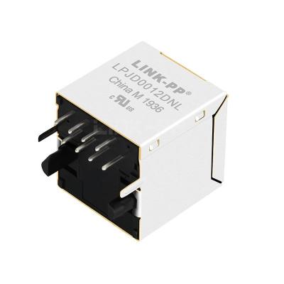 China LPJD0012DNL Without LED Vertical RJ45 Connector With 10/100 Base-T Integrated Magnetics for sale