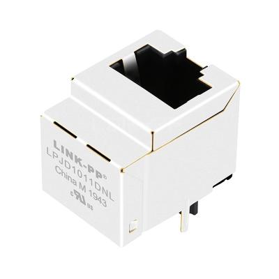China LPJD1011DNL 10/100Base-T Vertical RJ45 Jack With Magnetics Without Leds for sale