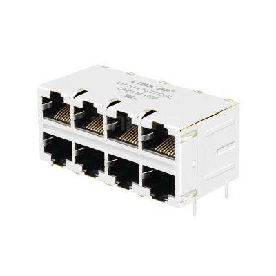 China Belfuse 0833-2X4R-54-F Compatible LINK-PP LPJG47537CNL 100/1000 Base-T Without Led 2x4 Port Shielded RJ45 Board Mount Connector for sale
