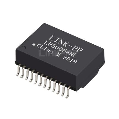China LP5006ANL Single Port 10/100/1000 BASE-T PoE+ 24 Pin SMT PC Card Ethernet Lan Transformer Modules for sale