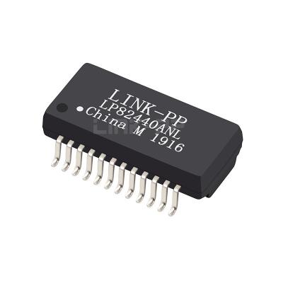 China LP82440ANL 1000 BASE-T Single Port Low Profile Lan Magnetics Transformer Modules With POE SMD 24 Pin for sale