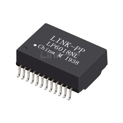 China LP6018NL Portos únicos POE+ 5G Base -T Ethernet Transformer Modules SMD 24 Pin à venda