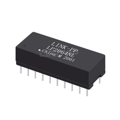 China HanRun HR612004 Compatible LINK-PP LP2064NL 10/100 Base-T Dual  Port SMD 20PIN Ethernet LAN Magnetic Transformer for sale
