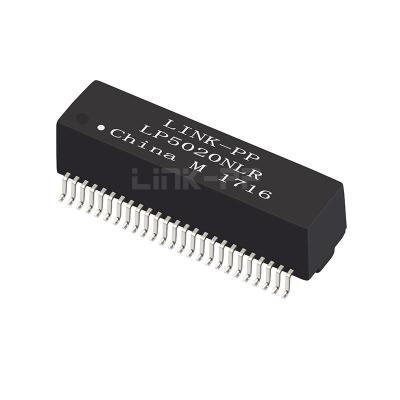 China LP5020NLR Dual Port 1000 BASE-T SMD 50 Pin Discrete Magnetic Transformer for sale