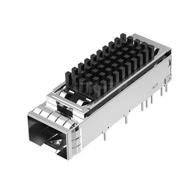 China LP11BCS2050 SFP+ 1x1 Cage With Heat Sink Solder Through Hole for sale