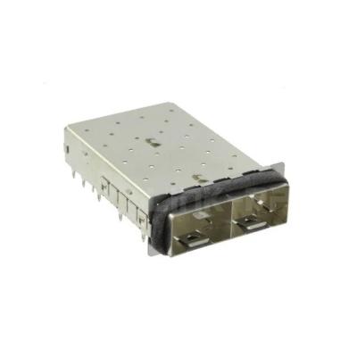 China 2057555-1 TE SFP+ Cage Ganged (1 x 2) Connector Through Hole for sale