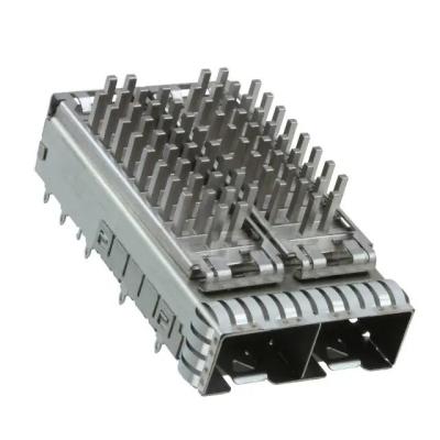 China TE 2198230-3 SFP+ Cage Assembly 1 x 2 Port With Heat Sink 16 Gb/s for sale