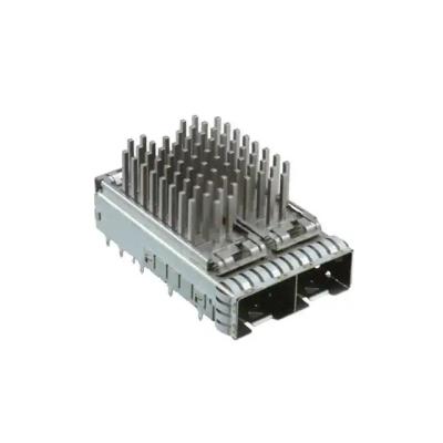 China TE 2198230-4 SFP+ 1x2 Cage With Heat Sink External Springs Through Hole Press-Fit for sale