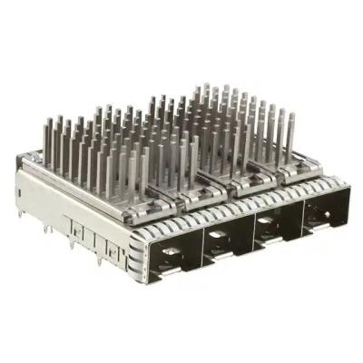 China 2149730-4 SFP+ Cage 1x4 Port With Heat Sink 16 Gb/s Press-Fit Through Hole for sale