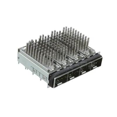 China TE 2198241-4 SFP+ 1x4 Cage With Heat Sink 16 Gb/s Through Hole Press-Fit for sale