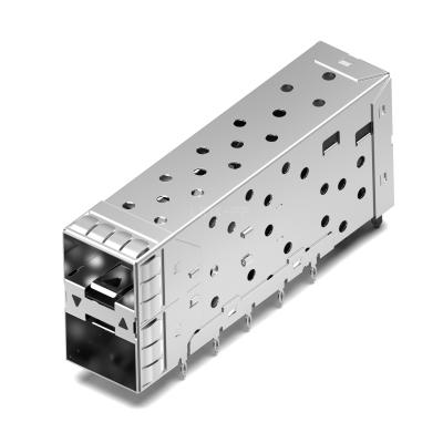 China LINK-PP LP21BC01301 2x1 Port SFP+ Cage Connector With Outer LightPipe for sale