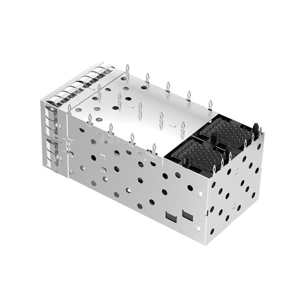 Quality LINK-PP LP22BC01101 SFP+ 2x2 Cage Connector With Inner/Outer LightPipe for sale