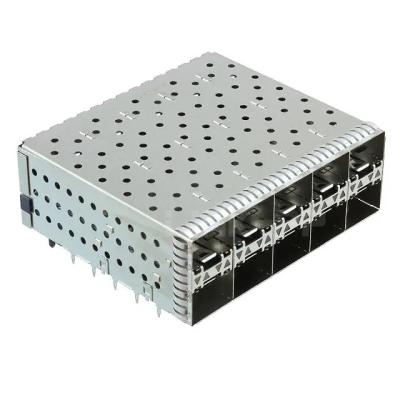 China 1-2132403-5 SFP+ Cage Assembly 2x5 Port With Integrated Connector 16 Gb/s Included Lightpipe for sale