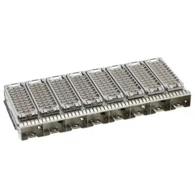 China 2294408-2 TE zSFP+ Cage Ganged (1 x 8) Connector Press-Fit 32 Gb/s EMI Springs for sale
