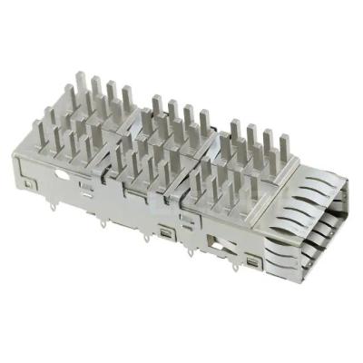 China 2170450-1 TE QSFP Cage With Heat Sink Press-Fit Through Hole Right Angle for sale