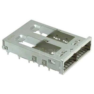 China 2227104-1 TE QSFP28 Cage Ganged (1 x 2) Connector for sale