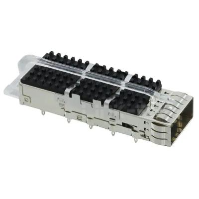 China 2170705-4 ZQSFP+ Cage With Heat Sink Press-Fit Through Hole Right Angle for sale