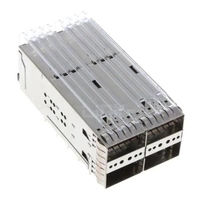 China TE 1-2308171-1 ZQSFP+ Cage Assembly With Integrated Connector 2 x 2 Port Included Lightpipe for sale