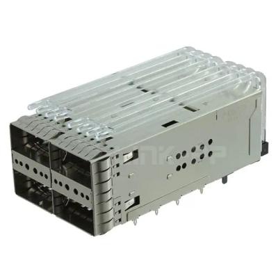 China 2308171-5 ZQSFP+ Cage Assembly 2 x 2 Port With Integrated Connector Included Lightpipe for sale