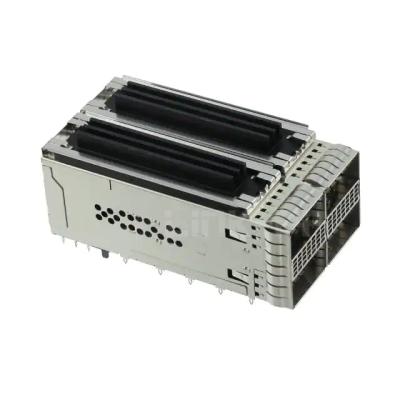 China TE 2299870-2 ZQSFP+ Receptacle with Cage Ganged (2x2) with Heat Sink Connector 25 Gb/s for sale