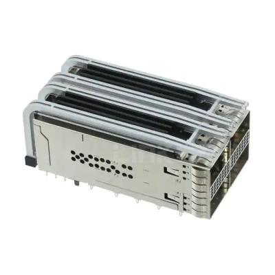 中国 2299870-1 ZQSFP+ 統合接続器付きケージ組 2x2 ポート 熱シンク接続器付き ライトパイプを含む 販売のため