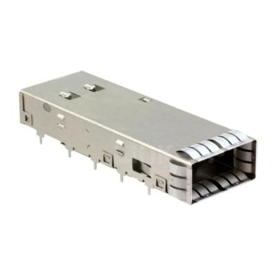 China 2110487-1 Position QSFP+ Cage Connector Solder Through Hole for sale