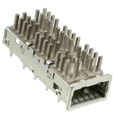 China 2057855-1 QSFP+ Cage with Heat Sink Press-Fit Through Hole for sale