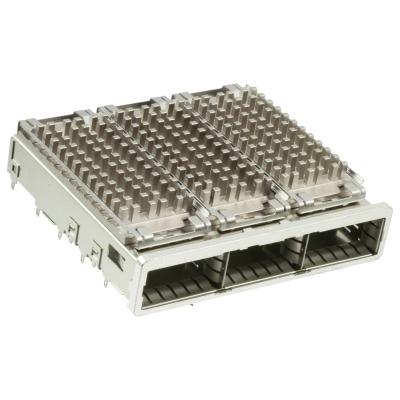 China TE 2007456-2 QSFP+ Cage Ganged (1 x 3) com conector do dissipador de calor 14 Gb/s à venda