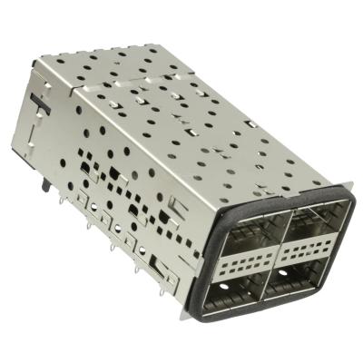 China TE 2214574-4 QSFP+ Receptacle with Cage Ganged (2x2) Connector 152 (38 x 4) Position for sale