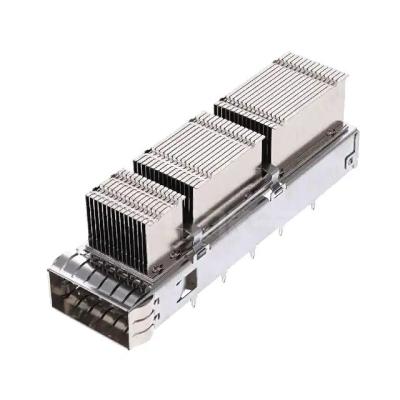 China 2342934-3 QSFP-DD Cage 1x1 Port With Heat Sink Connector Press-Fit Through Hole for sale