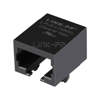 China LPJE175NNL Tab Down Without LED 1 Port 4P4C Ethernet RJ11 Jack without Integrated Magnetics for sale