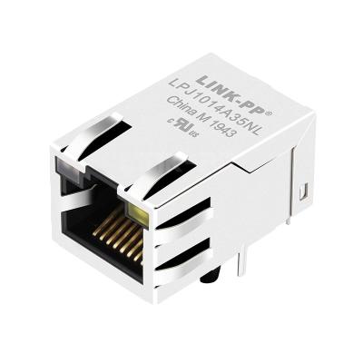 中国 LPJ1014A35NL RJ45 ジャック 10/100 ベース-T 統合磁気タブアップ イエロー&グリーン/イエロー LED 販売のため