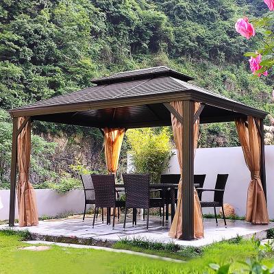 China Outdoor Hardtop Gazebo Gazebo With Galvanized Steel Roof And Aluminum Frame for sale
