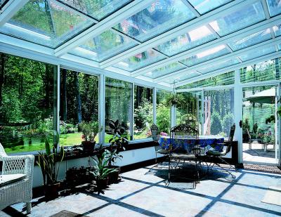 China Grueso de cristal Frameless del Sunroom 3m m del tejado con la instalación fácil modificada para requisitos particulares del techo de cristal en venta
